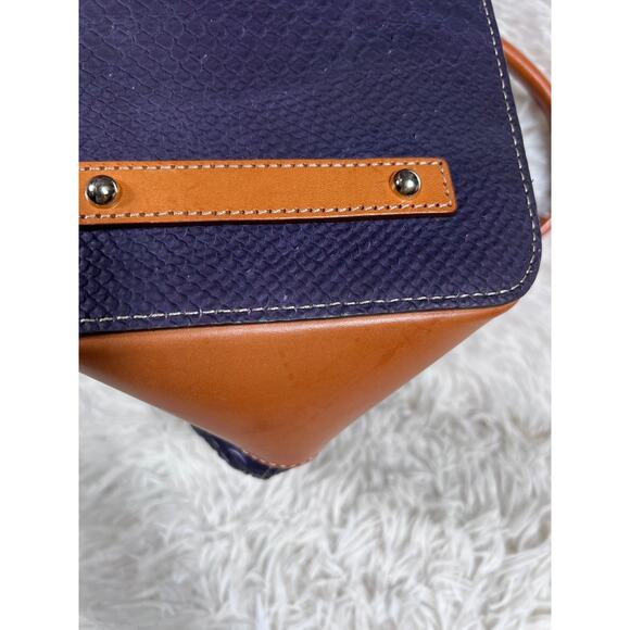 Dooney & Bourke Claremont Python Print Textured Tote Domed Satchel - Picture 13 of 16